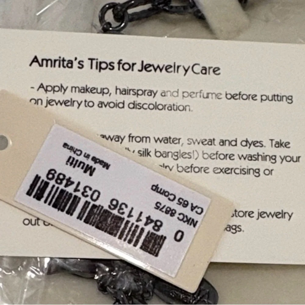 🇮🇳🥻NWT Amrita Singh Intricate Indian Style Vibrant Gemstone Statement Necklace - Picture 2 of 5